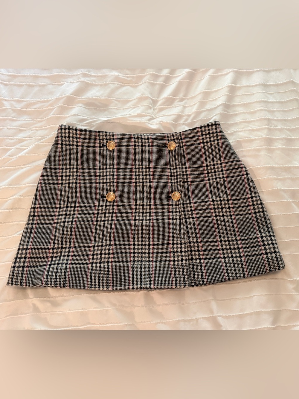 Vineyard Vines Wool Button-Front Mini Skirt size large.